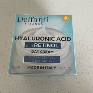 Delfanti Milano Hyaluronic Acid and Retinol Day Cream 1.7 Oz New In Box Sealed
